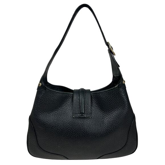 Gucci Black Pebbled Leather 1961 Jackie Top Handle Front G Clasp Front Handbag - Picture 2 of 14